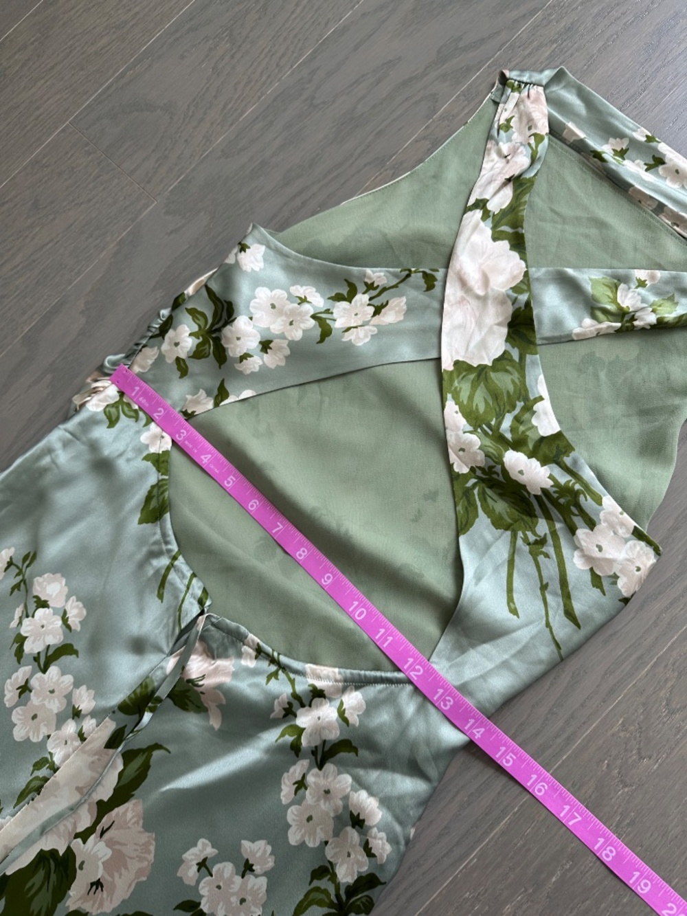 Reformation ANAIIS Silk Maxi Dress Tarragon Green Floral - Size 4 - with tags - Picture 10 of 13